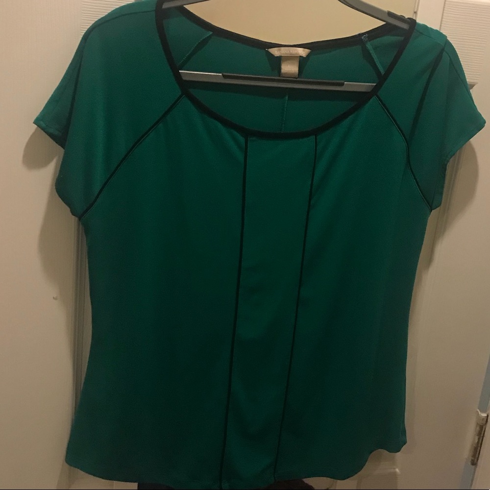 Banana Republic Emerald Green top L